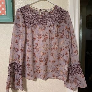 JOLT PURPLE FLOWY TOP
